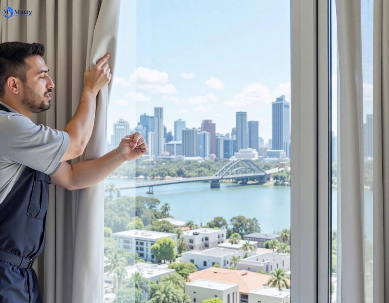 Professional curtain steam cleaning service glossodia-nsw QLD by Matty Curtain Cleaning